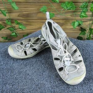 KEEN Sandals Sparkle Girl Y 1 Medium Sandal Silver Synthetic Drawstring‎